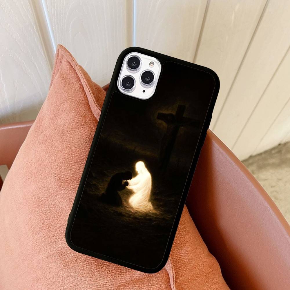 Чехол для телефона Сын Божий Иисус для iPhone 11 12 13 14 15 16 17 Pro Max Plus PC+TPU Ударопрочный корпус