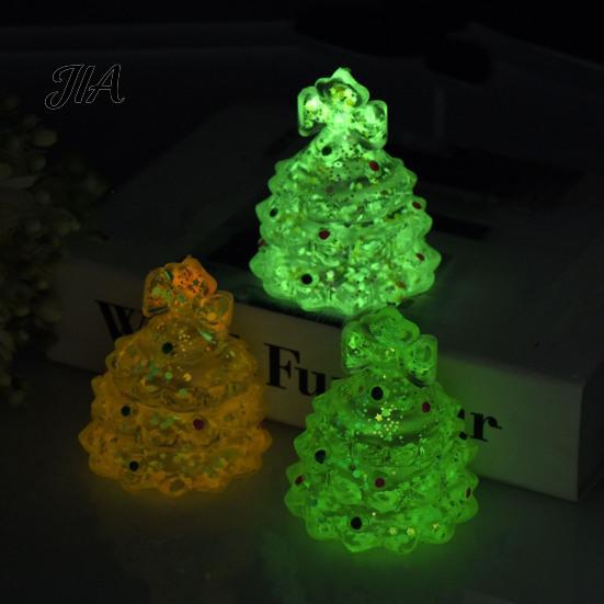 Soft Sensory Fidget Toys Christmas Tree Stress Ball, TPR Squeeze Toy for Relief, Glow Durable Balls in Dark Hand Toy, Holiday Gift Adults Kids