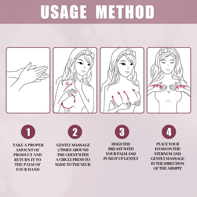 Косметический крем для быстрого подъема, упругий, упругий, для ухода за провисающей грудью, массажный крем, увлажняющий, нежный уход за грудью