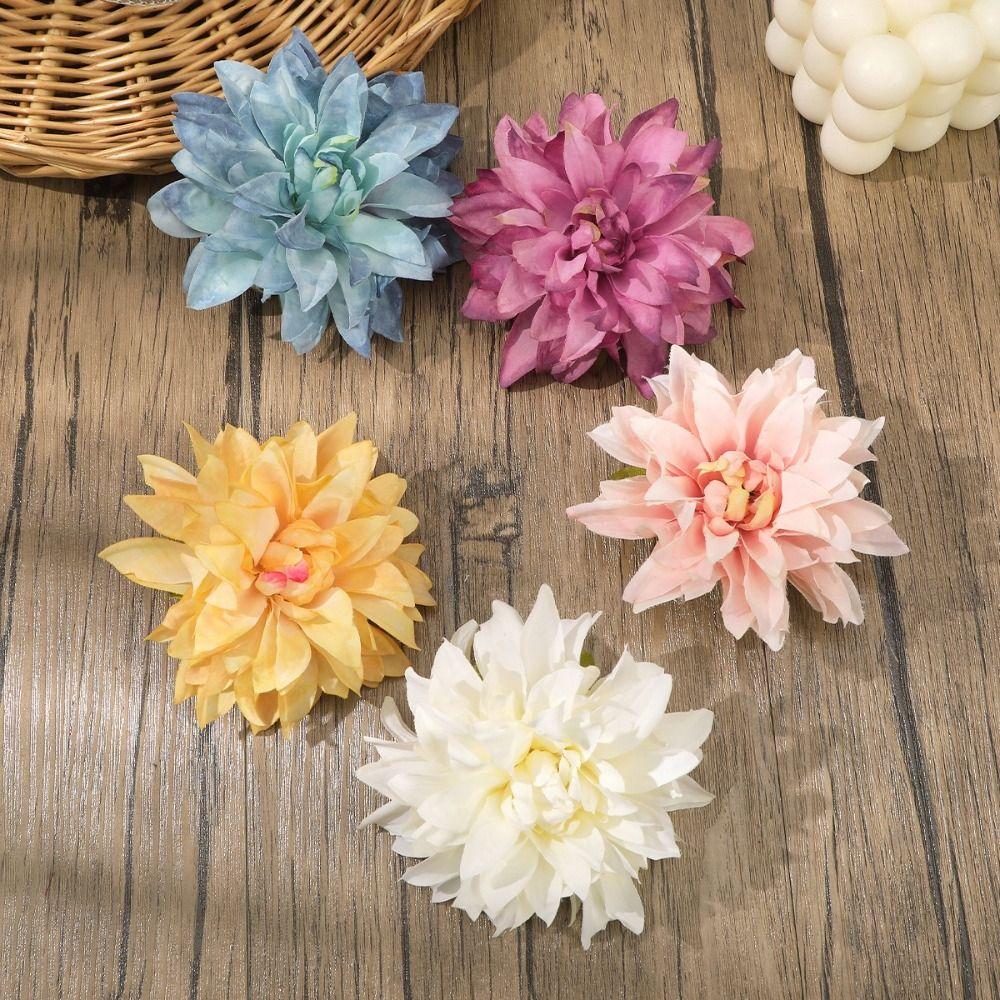 Fake Flowers Floral Hair Clips Large Size Handmade DIY Flowers Girl Hair Accessories
