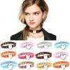 Punk Leather Neck Chain Collar Heart Love Jewelry Female Neck Clavicle Chain