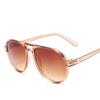 Fashion Double Beam Large Frame Toad Mirror Retro Round Frame T-shaped Sunglasses for Outdoor Outings Sun Glasses