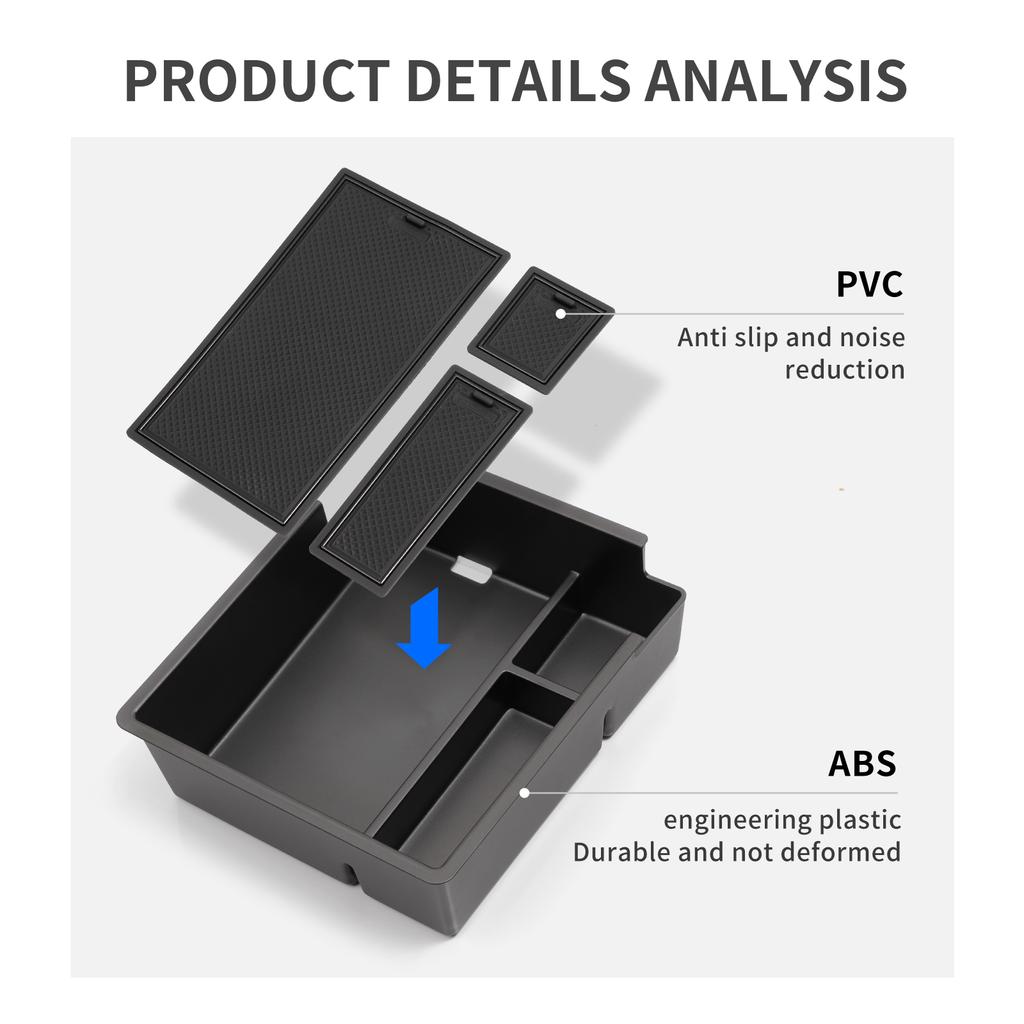 Для Chery OMODA 5 2025-2025 Подлокотник центральной консоли Ящик для хранения Органайзеры-лотки для автомобиля Аксессуары для наведения порядка АБС
