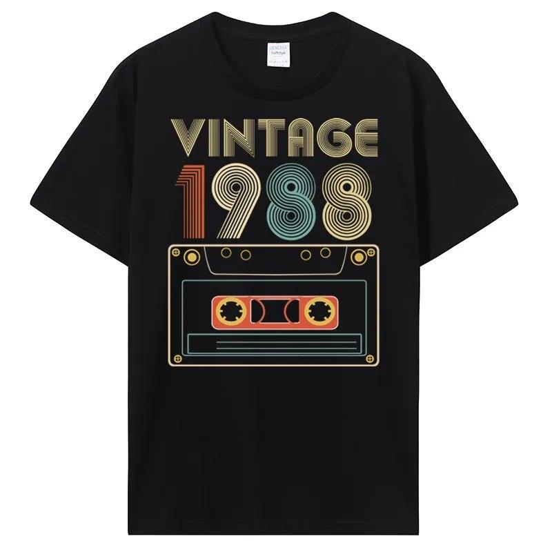 Новая футболка унисекс, винтажная футболка 1985, 1986, 1987, 1988, 1989 годов, женская футболка, унисекс, хлопковые футболки, хип-хоп, Harajuku, уличная одежда, унисекс