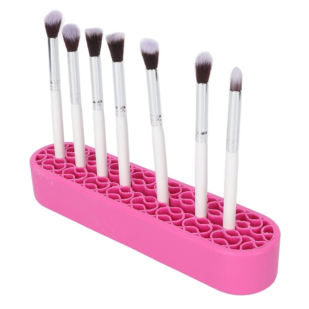 Multi-Grid Partition Silicone Makeup Brush Holder Storage For Tweezers And Small Beauty Gadgets