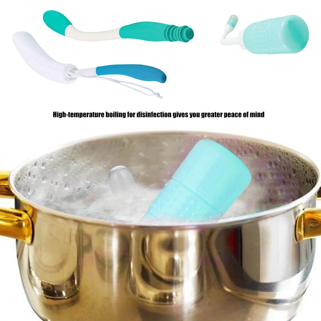 3 Piece Bathroom Toilet Aids Set For Elderly Pregnancy Care With Long Handle Brush And Perineal Washer No Bend Design