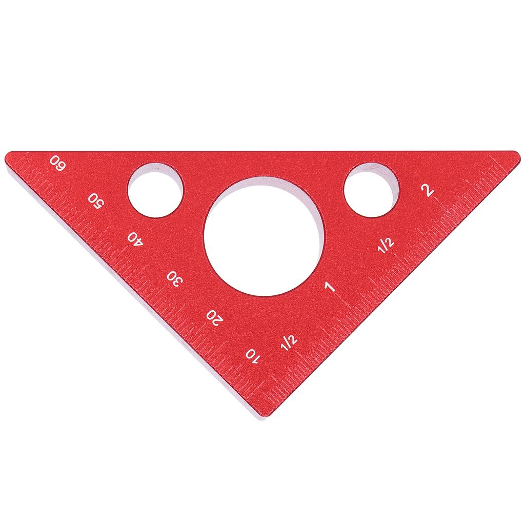 Aluminum Alloy Triangular Ruler Thicken Height Ruler DIY Woodworking Measuring Tool