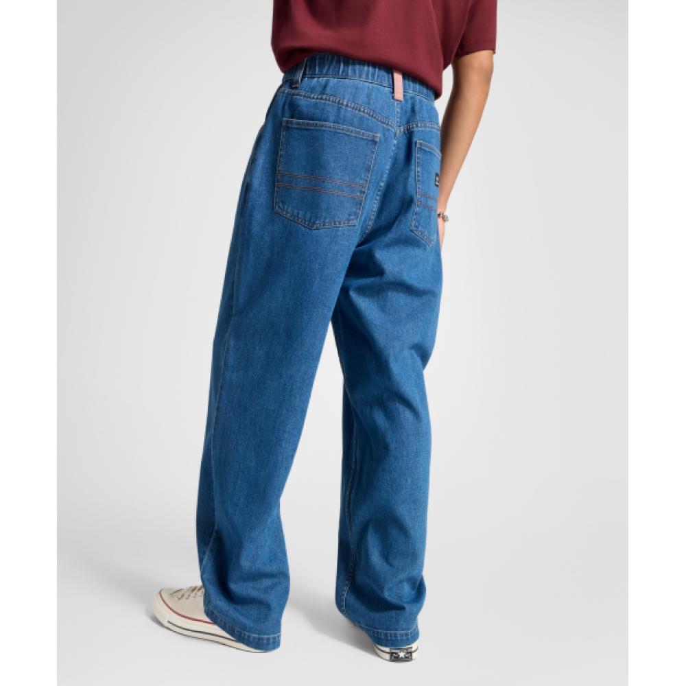 Converse Мешковатые джинсовые брюки с открытым подолом, средний светлый индиго 10027289 A01