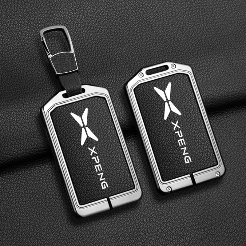 Car Zinc Alloy Leather NFC Card Key Case Cover for  Xpeng P7+ P5 G6 G7 G9 G31 2026 2025 2024 Auto Protector Keychain Accessories