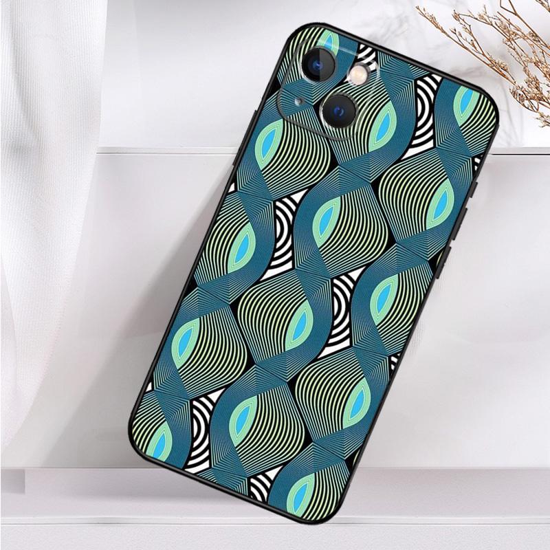 Чехол из ткани с африканским восковым узором для iPhone 14 13 12 11 16 15 Pro Max Mini Cover X XR XS 8 7 14 16 15 Plus Аксессуары