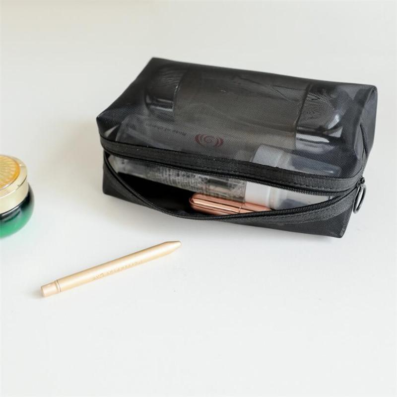 1 шт., необходимая косметичка для женщин и мужчин, прозрачный дорожный органайзер, модные маленькие и большие черные косметички, косметичка
