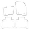 [Blm]Fo055 Black - Set Of Velour Floor Mats To Fit Ford S-Max Ii 5-Seat 2015- - Black Trim
