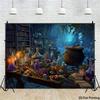 2D plane, 2D banner, 1 charming witch pharmacy background - with cruciblezyc