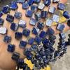 Бусины из Лазурита в форме Четырехлистника на нитях для DIY Украшений и Аксессуаров