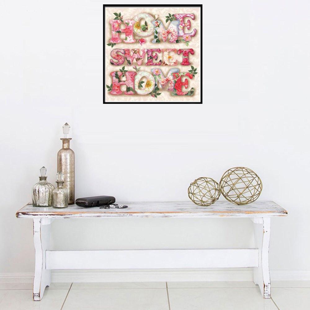 5D Diy Алмазная картина с английскими буквами, полный бриллиант, круглый бриллиант, вышитая крестиком, узор, мозаика, украшение для дома, подарок