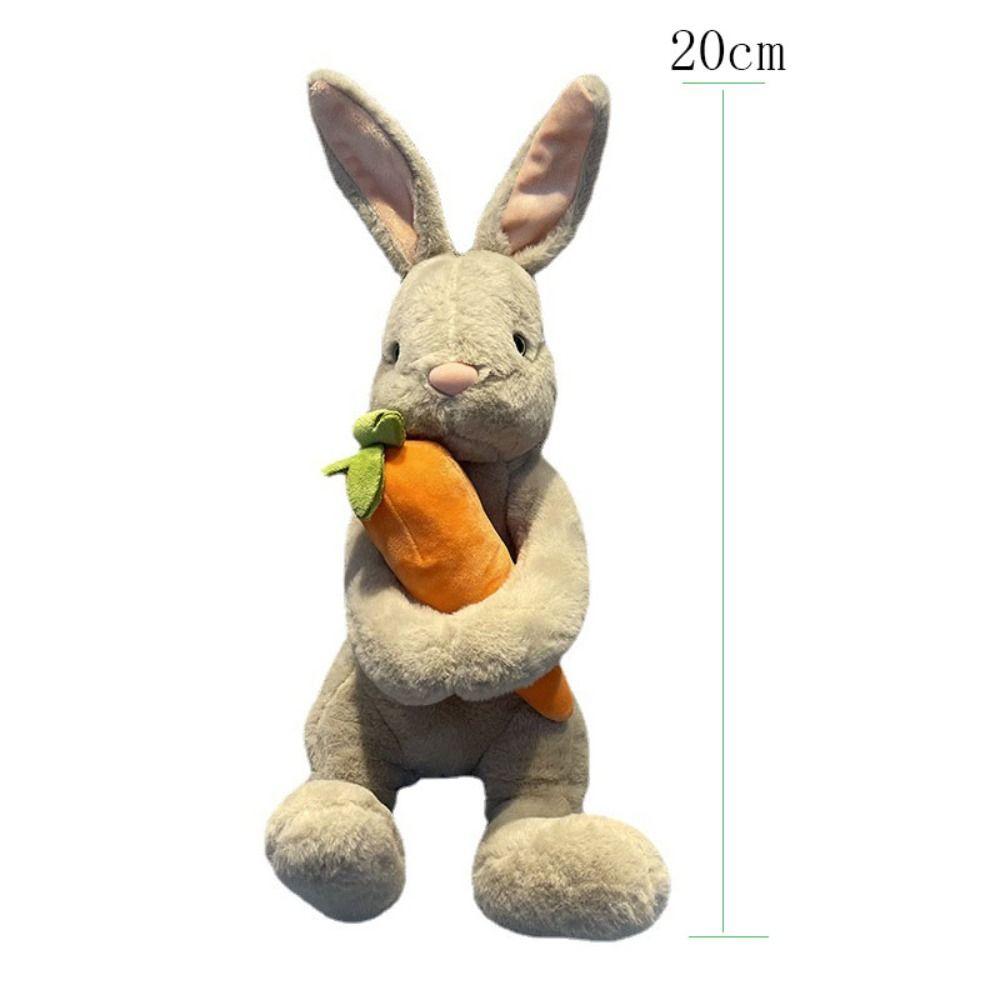 New Gifts For Kids Easter Day Sitting Bunny Hugging Carrot Simulated Rabbit Doll