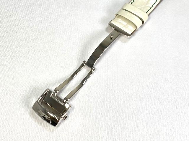 L03V013J0 SEIKO Brightz 20 мм Кожаный для ремешка via, Крокодил, Белый, SDGC007/ 6R21-00J0 (Доставка Nekoposu)
