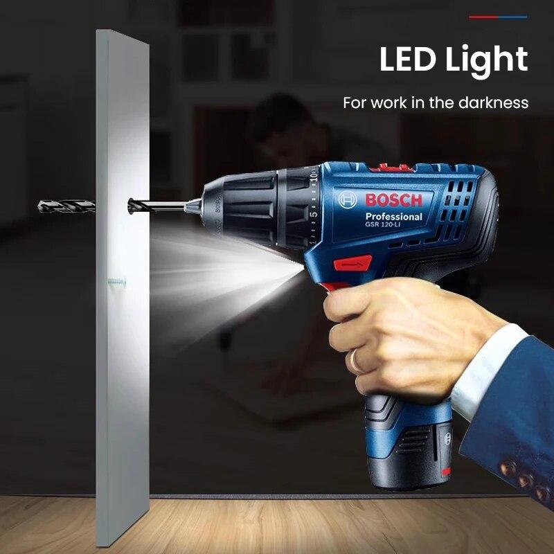 Bosch GSR120 Li Профессиональная электрическая дрель-отвертка Перезаряжаемая ручная беспроводная отвертка Без батареи / с одной батареей