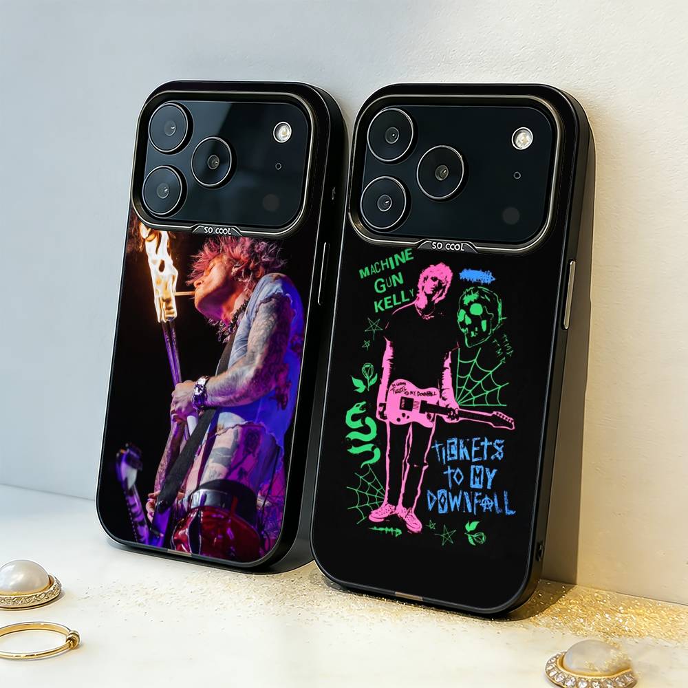M-Machine-GUN K-Kelly Singer Phone Case For iPhone17,16,15,14,13,12,11,Pro,MAX White Matte Shockproof Cover