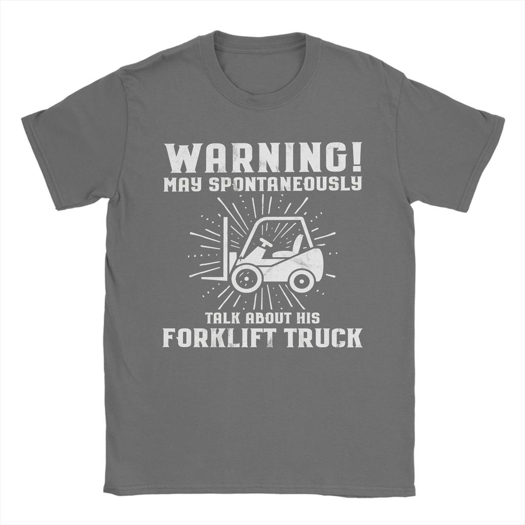 Unisexs Womens Forklift Certified Funny Forklift Driver Operator T Shirt 100 Cotton Printed TShirt Top Clothing