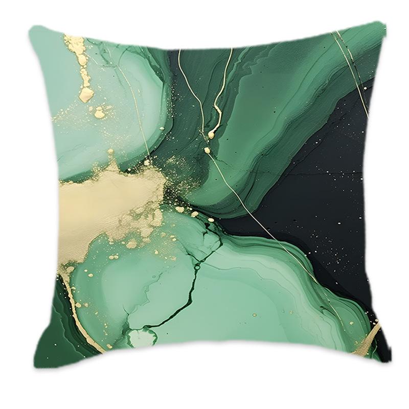 New Green Marble Gilt Series Pillows, Comfortable and Soft, Car Home, Bedroom, Bedside Pillows, Cushions