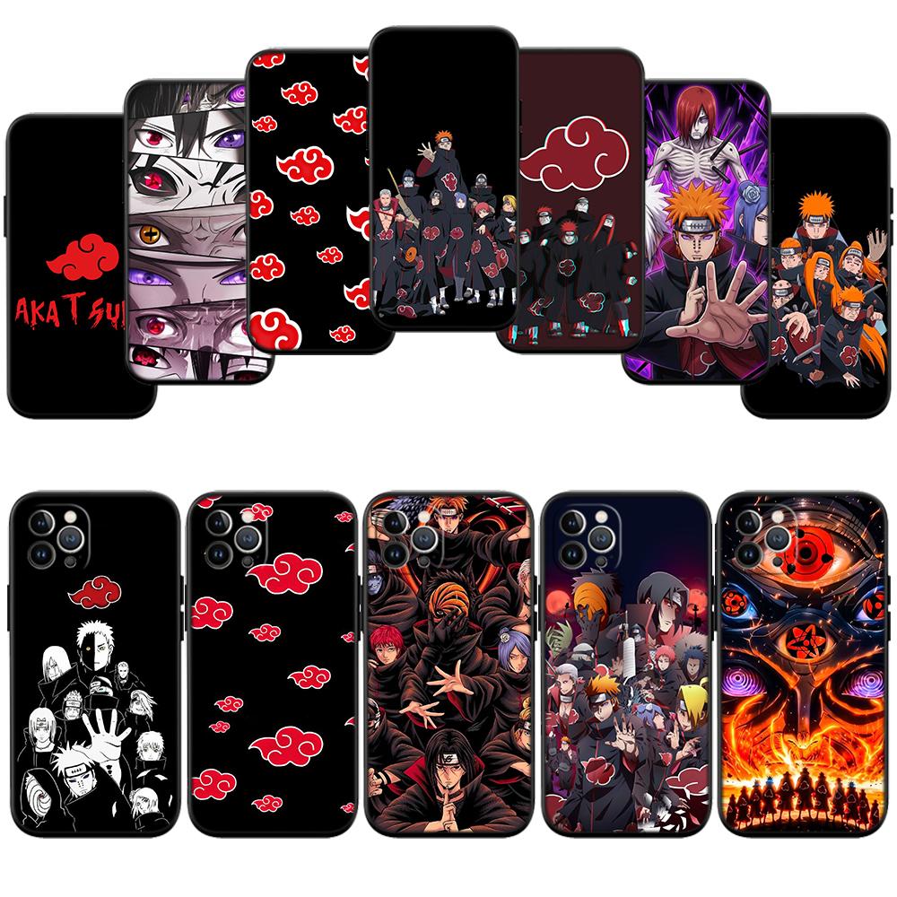 RA1 Anime Akatsuki NARUTO Phone Case for Samsung Galaxy S20 S21 S22 Ultra FE + Plus A21S A22 A24 A25 A26 A30 A30S A31