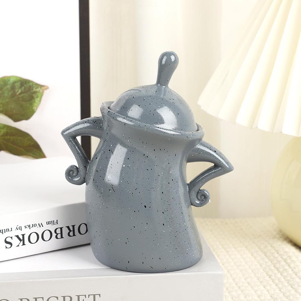 Funny Cup Personality Cross Waist Jar Creative Art Resin Parody Cup Home Decor Desktop Cup Ornament Storage Canisters With Lids