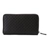Gucci Длинный кошелек на молнии с тиснением GG из черной кожи с фурнитурой серебристого тона для унисекс, роскошный, для повседневного использования