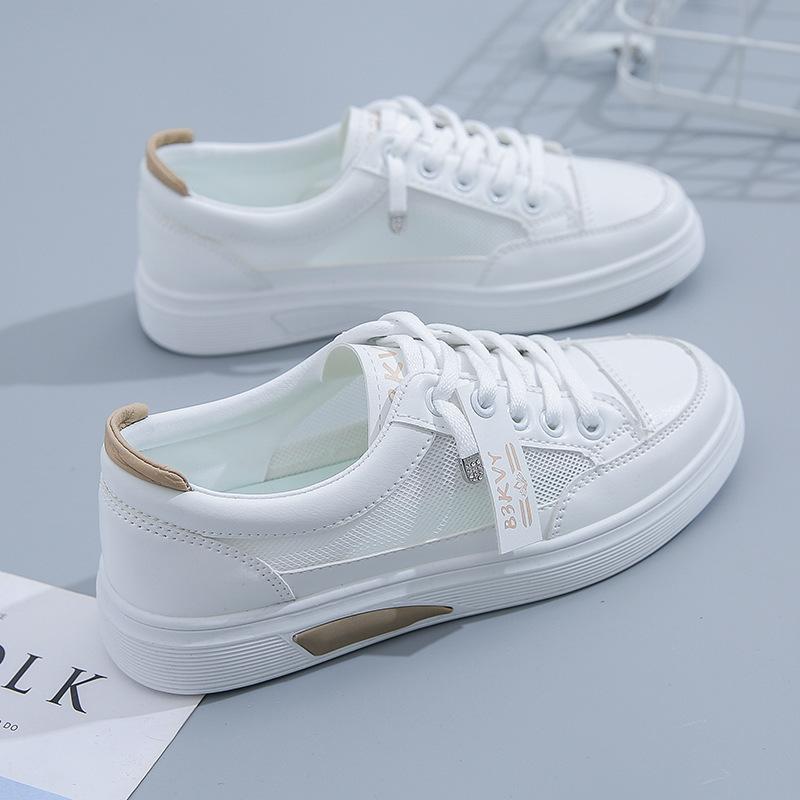 Mesh Little White Shoes Women's 2025 Spring New Korean Version Female Student Baseplate Shoes Casual Shoes Breathable Women's Shoes K1002