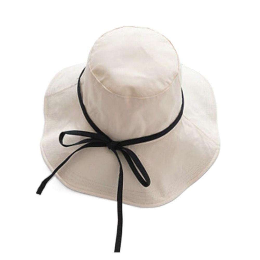 Foldable Women Bucket Hat Anti-UV Visor Caps Fashion Panama Cap Spring Summer