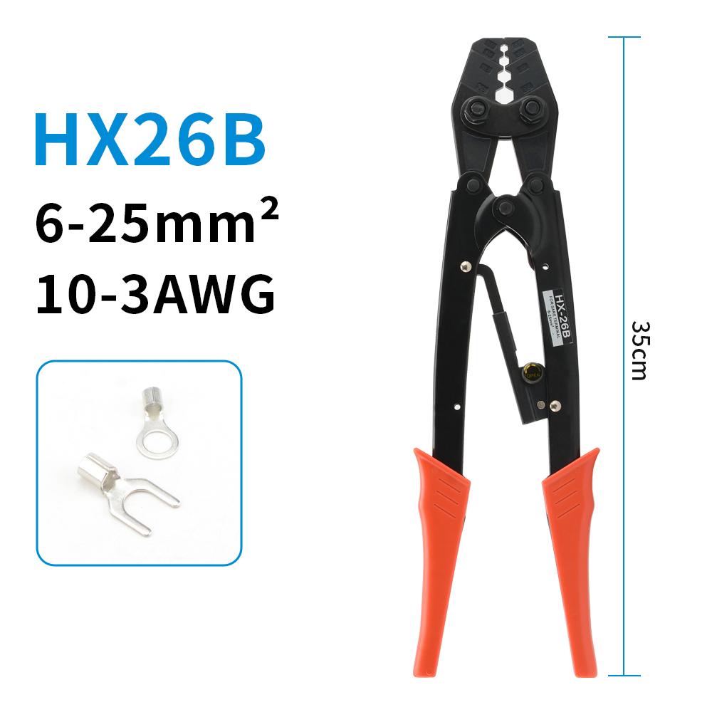 HX-10 Spine Wheel Type Labor-saving Terminal Crimping Tools for 1.25-10mm2 10-6AWG Terminal Electrician Specific Crimping Pliers