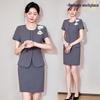 Женское летнее платье-костюм с коротким рукавом для миниатюрных - Профессиональная рабочая одежда для менеджеров отелей и ювелиров