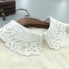 Fake Collar Embroidered Lace Flower Detachable Collar Women Solid Color Hollow Design False Collar Match for Tops Sweatshirts