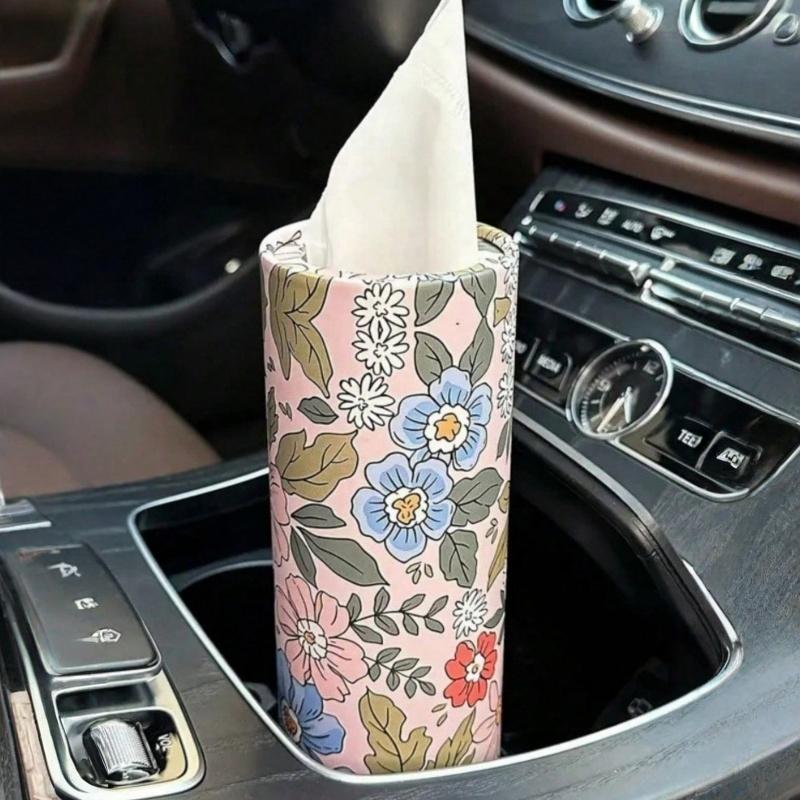 1/2Pcs Household Tissues, Cylindrical Appearance, Exquisite Flower Pattern Car Tissue, Napkins And Household Packaging Paper