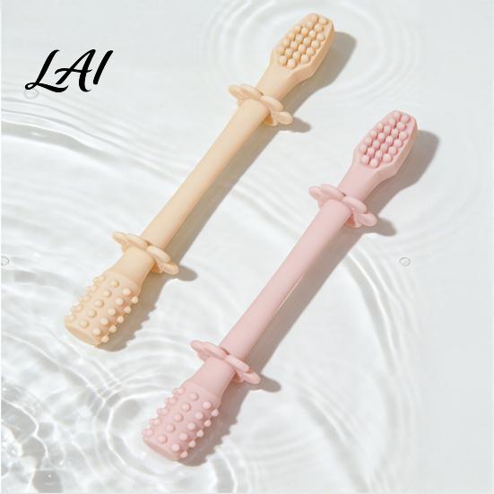 Toddler Gripping Teething Toy Baby Silicone Toy Food-Grade Bite Soother for Gum Hand Eye Coordination Relief Anti-Finger Biting Chew Stick,