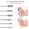 Nail Drill Bit Set 6-piece Milling Cutter Polishing and Removing Accessories As Dead Skin Tools Foot Therapy Nails Art Supplies