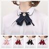 Fabric Bow Tie Cravat Brooch Crystal Pearl College Style Shirt Collar Pins For Women Fashion Brooches Jewelry Accessories