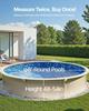 Round Pool Liner 8ft Overlap Style Pool Liner 54in Wall Height