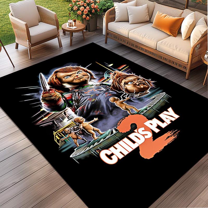 Chucky Print Rug, Washable Floor Carpet, For Entryway Dorm Laundry Room Office Study, Home Decor Birthday Christmas Gift