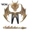 Dragon Mask And Wings Combo Children's Costumes Set, with Tail Wing, Lightweight Set Dress Up Cosplay Costumes, for Ages 3-12 Halloween Party