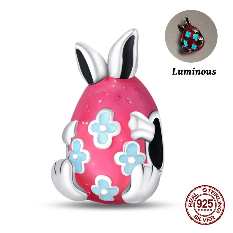 Новые 925 стерлингового серебра духи светящиеся яичные скорлупы подвески бусины подходят 925 оригинальный браслет DIY изысканные украшения на день рождения подарки