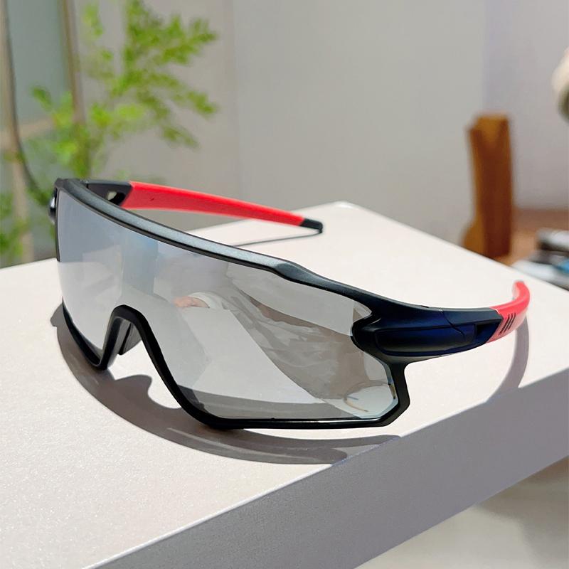 Спортивные очки-маска для мужчин с зеркальными линзами, для активного отдыха, защитные велосипедные очки, трендовые, оверсайз, ветрозащитные, с защитой от УФ-лучей