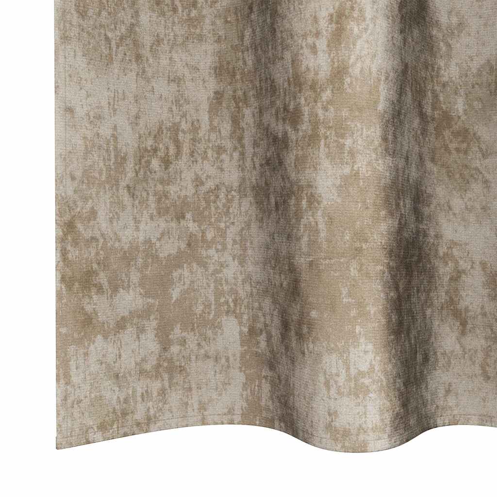 Velvet Curtains with Curtains 2 pcs Champagne 140 x 140 cm