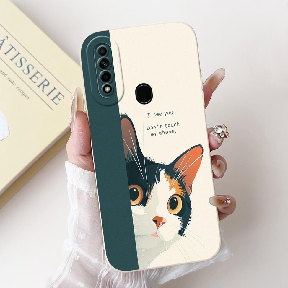 Чехол для Oppo A31 2020 CPH2015 Чехол A8 PDBM00 Милый Кот Модный Роскошный Силиконовый Ударопрочный Чехол для Телефона Для Oppo A8 Задняя Крышка