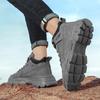 Trend Men's Autumn Mountaineering New Motorcycle Boots Outdoor Thick Soled Wear-resistant Lace Up Work  Casual Sneakers Shoes