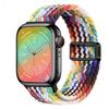 Совместимо с Apple Watch S10, iWatch 11, Xiaomi 9, Huawei; Нейлоновый ремешок с магнитной пряжкой "Радуга".