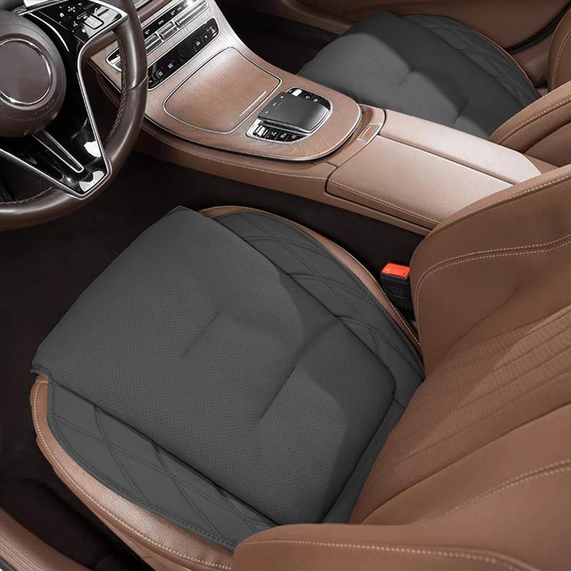 New Car Seat Cushion Waist Cushion for Most Cars Breathable and Ventilated Nappa Leather All Season Seat Cushion