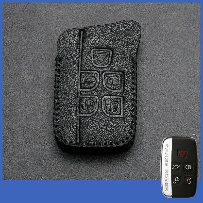 Кожаный чехол для ключей от машины, держатель-брелок для Land Rover Range Rover Sport Velar Discovery 3 4 Elander 2 Evoque для Jaguar XE E-Pace