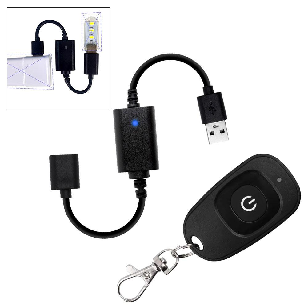 Домашнее освещение USB RF-переключатель Низкий ток 6 мА Универсальный дистанционный переключатель для устройств ЧЕРНЫЙ Частота 433,92 МГц Материал ABS