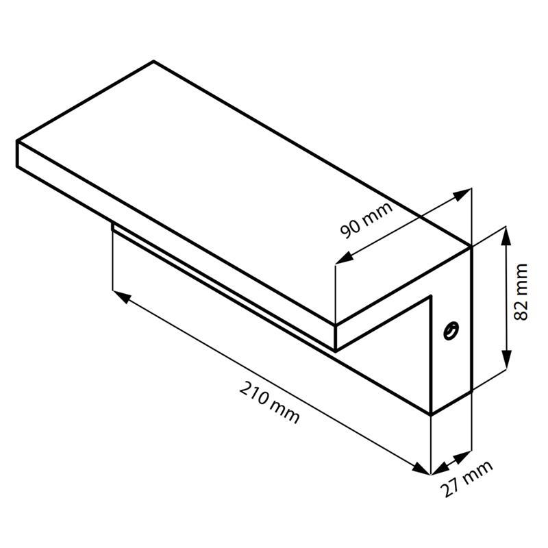 Kinkiet Ogrodowy Elewacyjny Tesa Q Led 10W Ip54 4000K Czarny Goldlux
